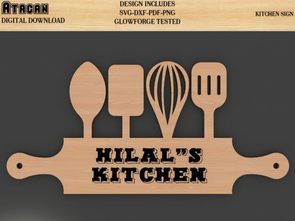 Download Kitchen Sign SVG File Glowforge Template - File glowforge Collection