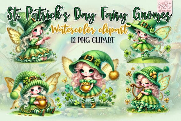 Download Watercolor St. Patrick’s Day Fairy Gnome - Premium Resources