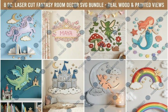 Download Fantasy Theme Kids Room Decor SVG Bundle - Fantasy Collection