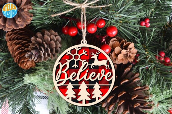 Download Believe Ornaments Glowforge Laser Cut - Glowforge laser Collection