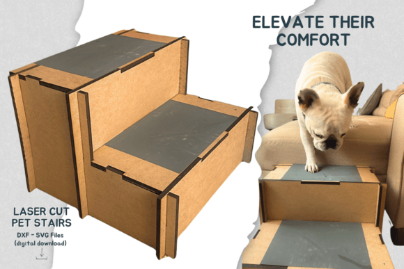 Download Pet Stairs Laser Cut DXF - SVG Files - Laser cut dxf Collection