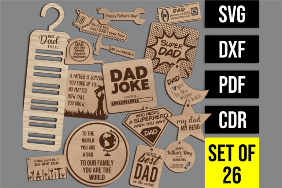 Download Laser Cut Files - DAD GIFTS MEGA SET - Gifts Collection